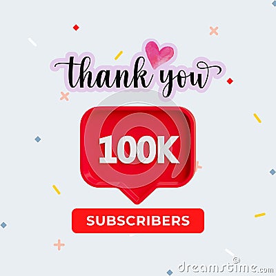 Grey Minimalist Thank You 100k Subscribers Stock Photo